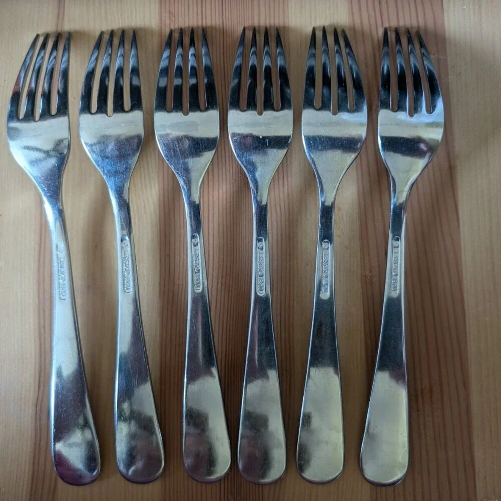 Lennox Rope Frame Pattern Flatware Forks Set Of Six - Picture 2 of 5